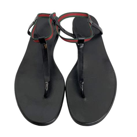 womens gucci areia thong sandals black|Gucci ladies slides.